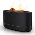 Essential Oil Diffuser, 7 Color Flame Diffuser Humidifier, 200Ml Time Setting for Home, Room, Black